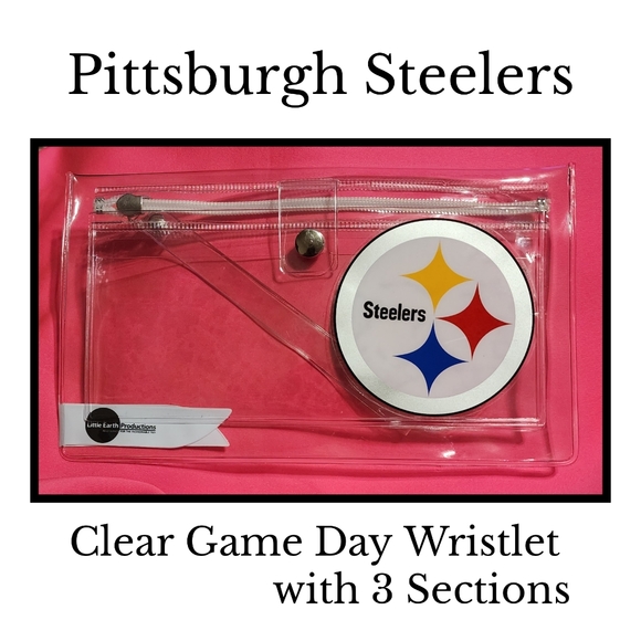 Pittsburgh Steelers Game Day Clear Wristlet - Picture 4 of 4